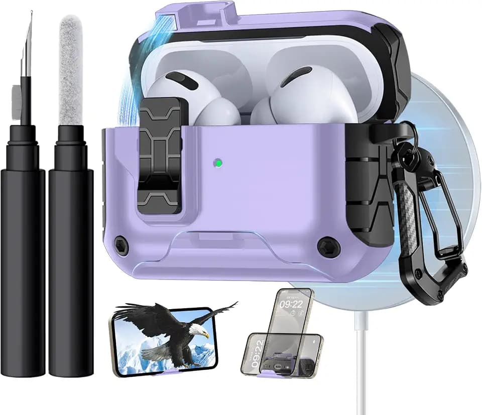 Lerobo for AirPod Pro 2 Case with Secure Lock Compatible with Magsafe