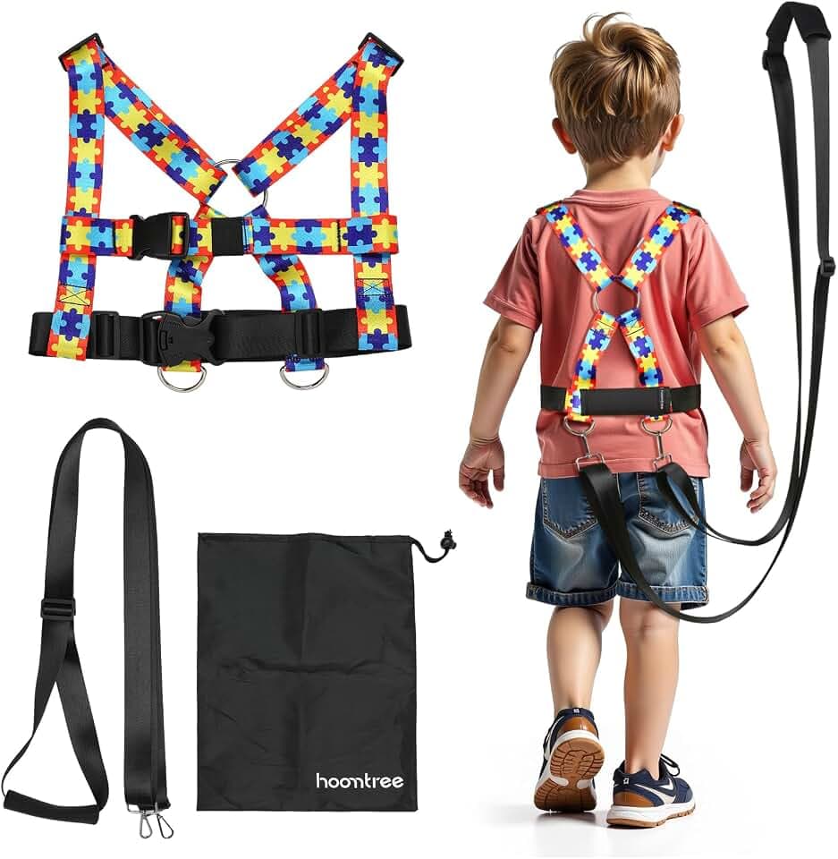 Safety Harness Leash for Special Needs Child Aged 3-6 Years Ajustable, Sturdy Walking Harness for Older Children with Grab Handle, Keeping Active ADHD/ASD Autism Kids Safe in Public