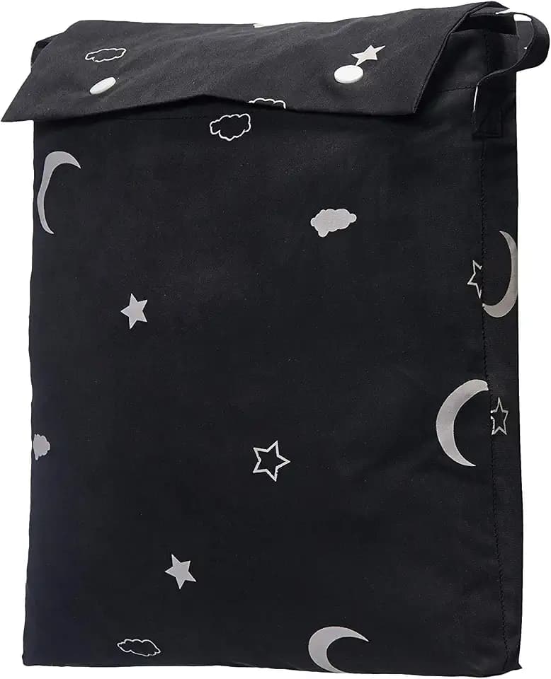 Amazon Basics Portable Room Darkening Blackout Curtain Shade with Suction Cups, Noise Reduction, 50"W x 78"L, Moon and Stars, 1-Pack