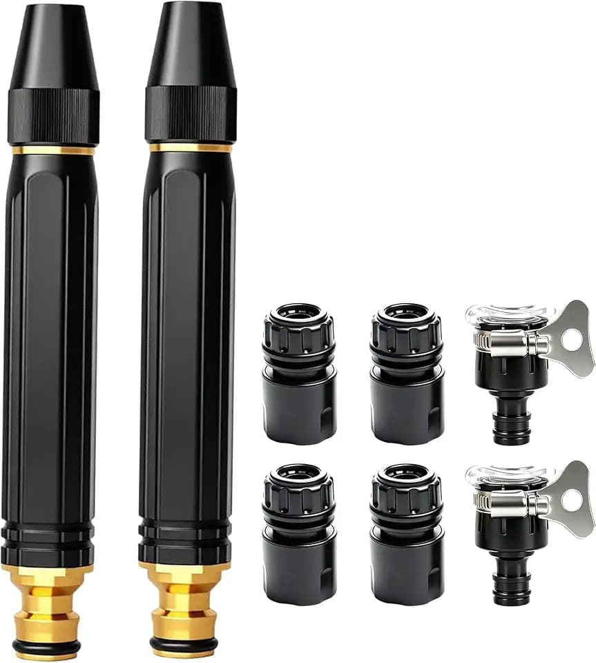 High Pressure Hose Nozzle, Full Metal Hose Sprayer with 3 Spray Modes