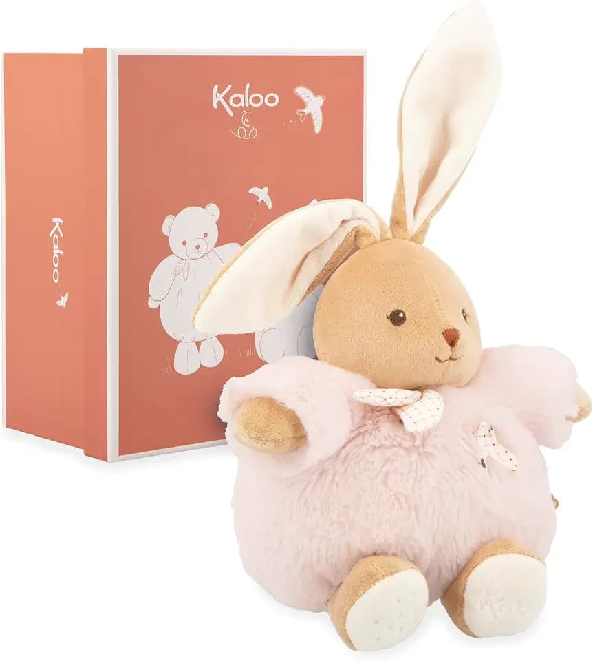 KALOO - Schmusetuch Kaninchen Rosa 17cm - Ultraweiches und Flauschiges Plüschtier für Babys - Zärtlicher Begleiter ab der Geburt - Ideale Größe für kleine Hände - Geschenk zur Geburt - K214017