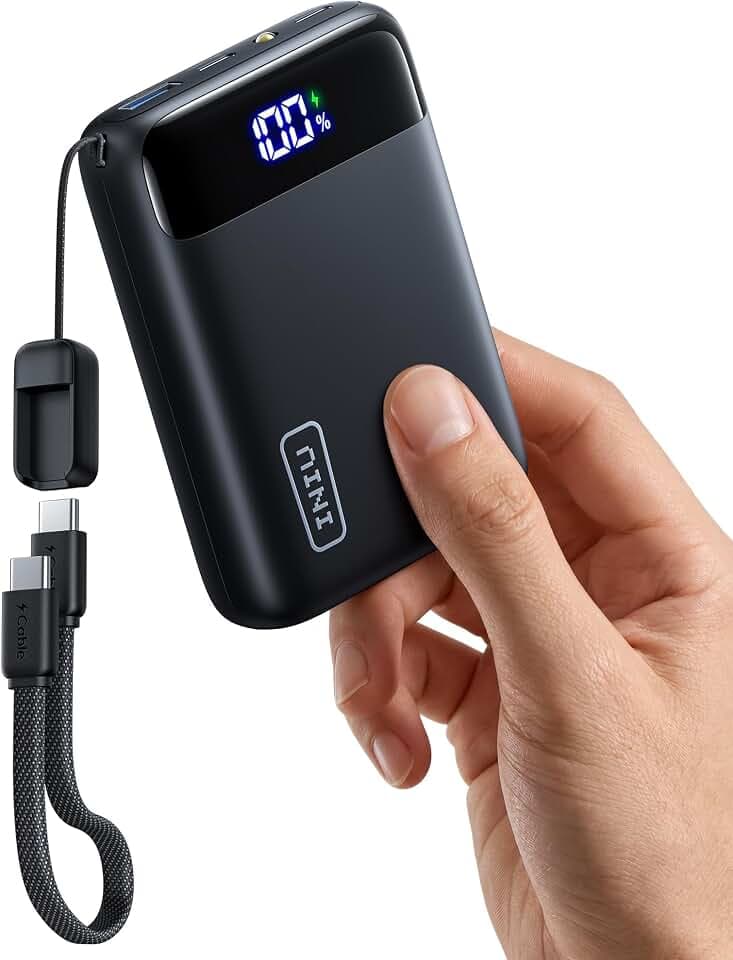 INIU 20.000 mAh Powerbank, kleinstes Schnellladegerät, 22,5 W, tragbares Ladegerät, USB C In&Out Mini Powerbank, Handy-Akku für iPhone 17, 16, 15 Pro, Samsung S25, S24, Airpods iPad usw. Reisen