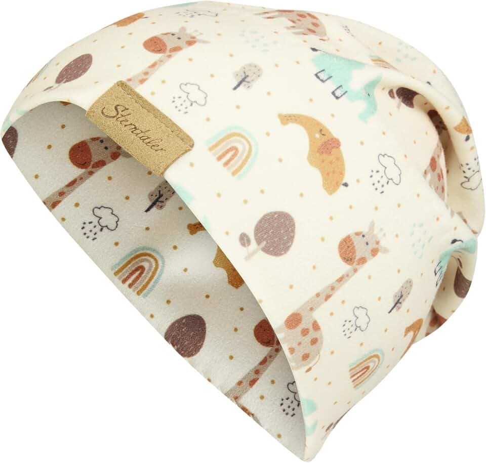 Sterntaler Beanie Giraffen - Unisex Babymütze aus Flammgarnjersey mit UV Schutz 50+ - Leichte Mütze mit Giraffen -Druck schützt den Kopf an heißen Tagen vor der Sonne