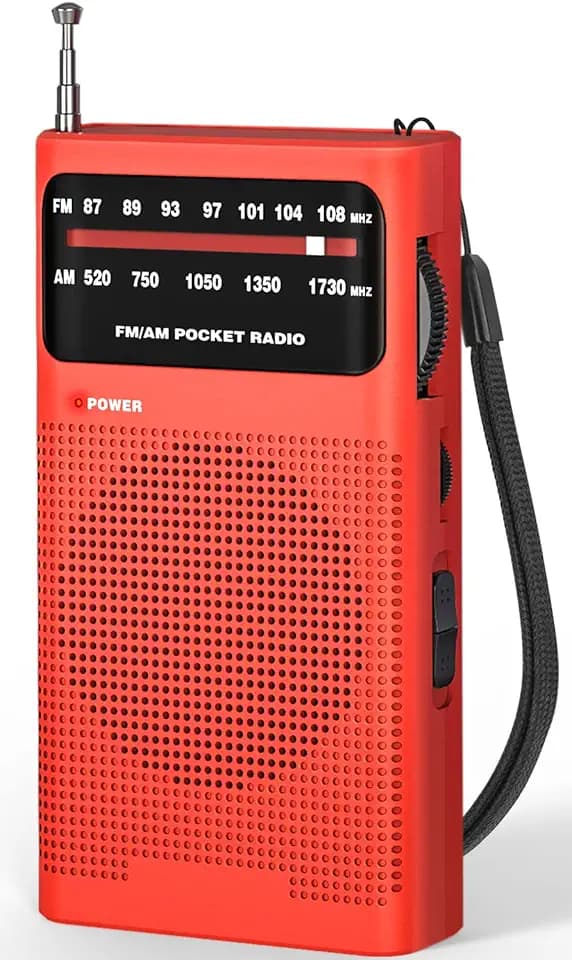 Tendak Taschenradio Batteriebetriebenes FM AM Radio Klein mit Großartiger Empfang, Lautem Lautsprecher, Kopfhöreranschluss, Kleines Radio mit AA-Batterie Betrieben