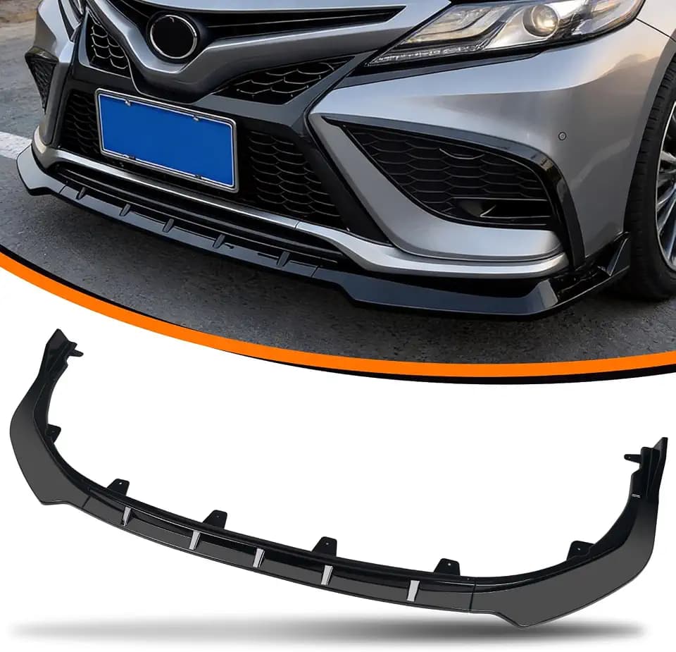 Front Bumper Lip Compatible with 2021-2024 Toyota Camry SE XSE Hybrid