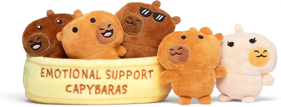 Emotional Support Capybaras, Cuddly Stuffed Animals by Relatable