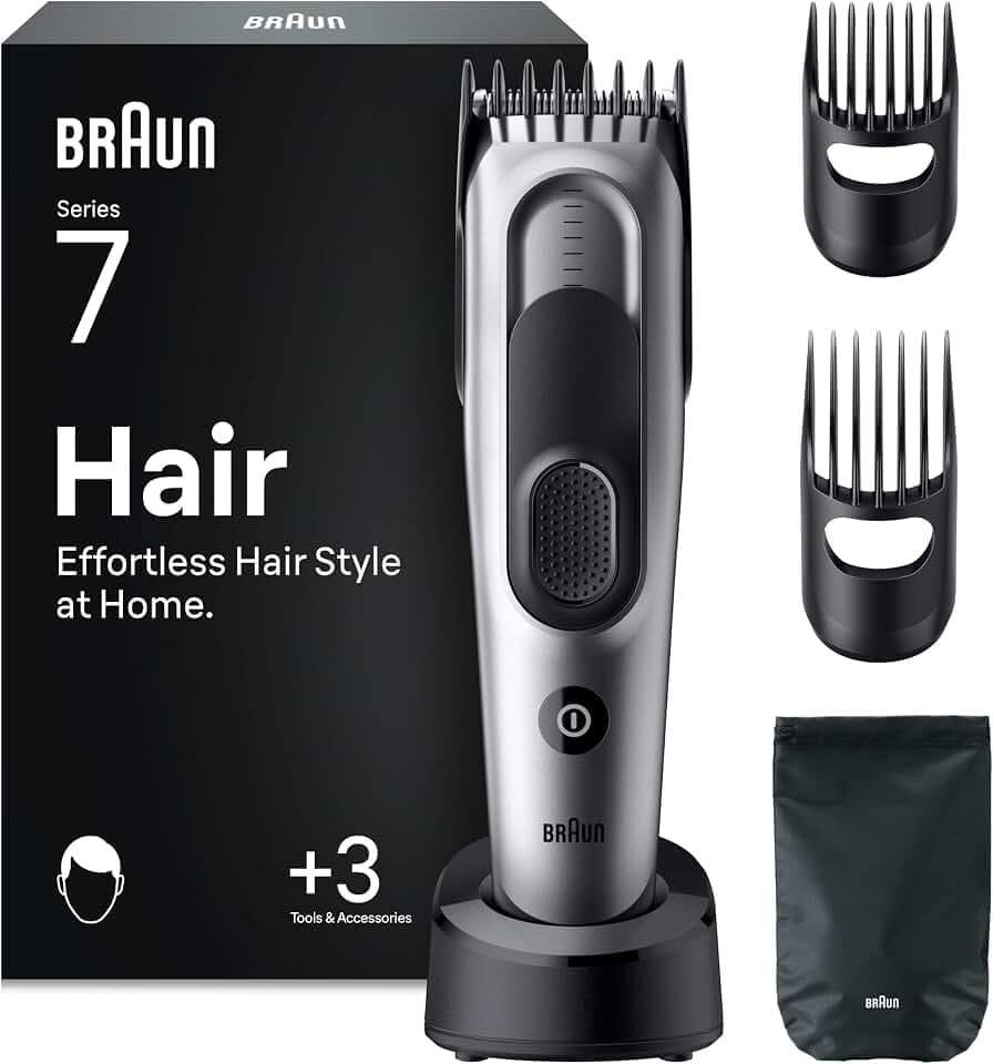 Braun Haarschneider Series 7, Haarschneidemaschine Herren, HC7590, Grau