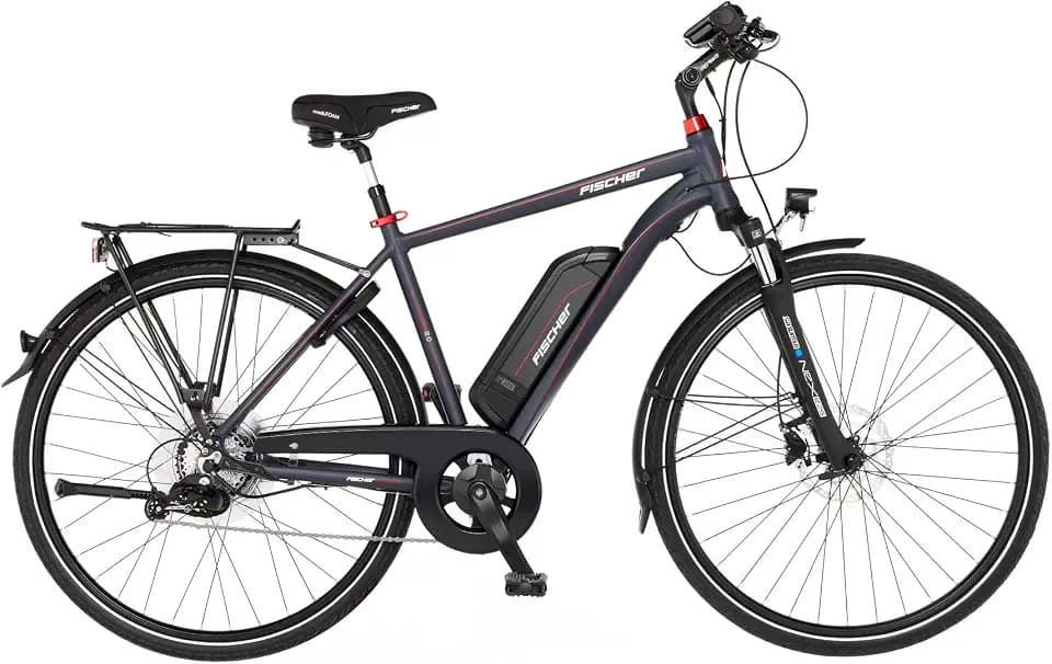 Fischer E-Bike Trekking VIATOR 2.0, Elektrofahrrad für Damen und Herren, RH 50 cm, Heckmotor 45 Nm, 48 V Akku