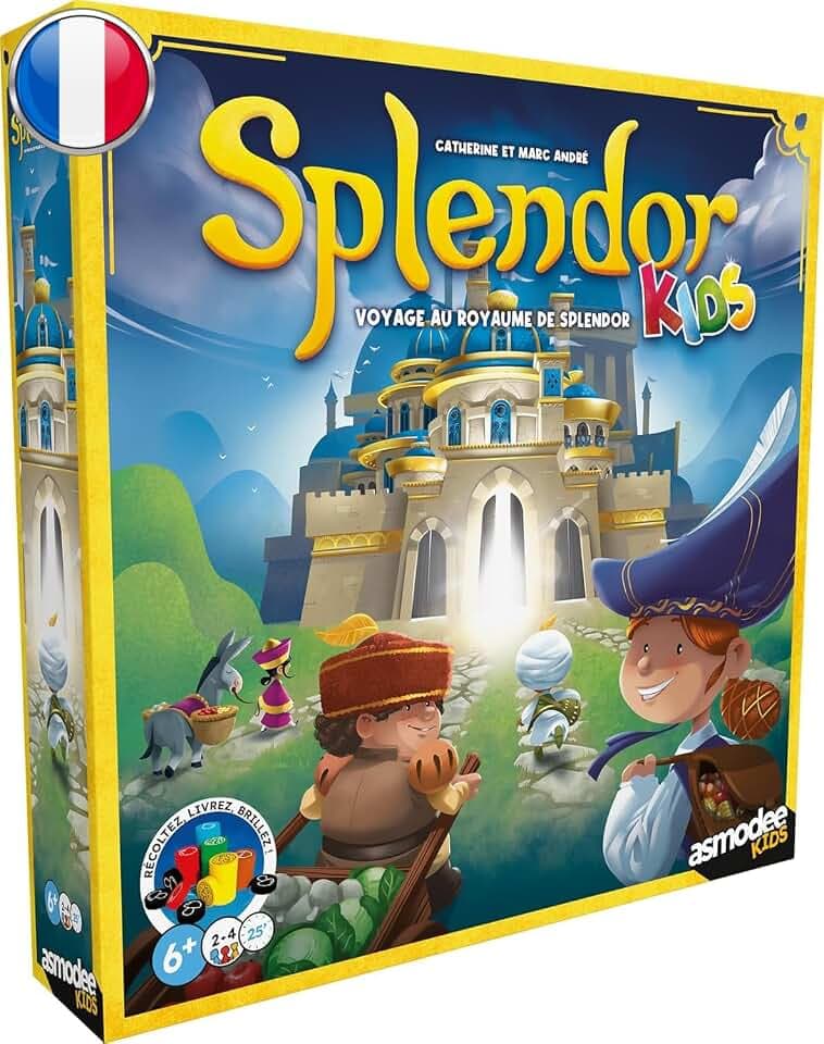 Asmodee - Splendor Kids – Space Cow – Gesellschaftsspiel – Strategiespiel für Kinder – Version Familie von Splendor – ab 6 Jahren – 2 bis 4 Spieler – auf Französisch