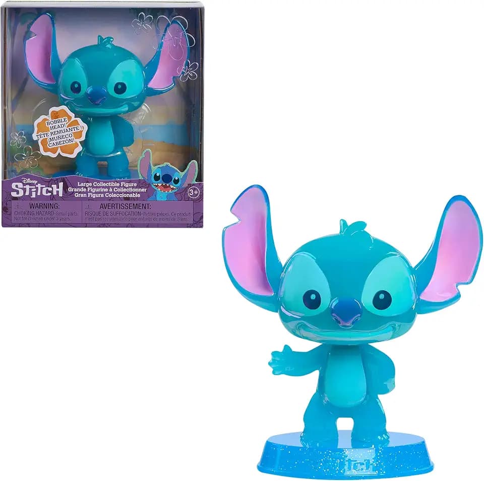 Just Play Disney Stitch Large Collectible Stitch Figure, 5 Inch Figure, Collectible Figures, Alien, Kids Toys for Ages 3 Up by