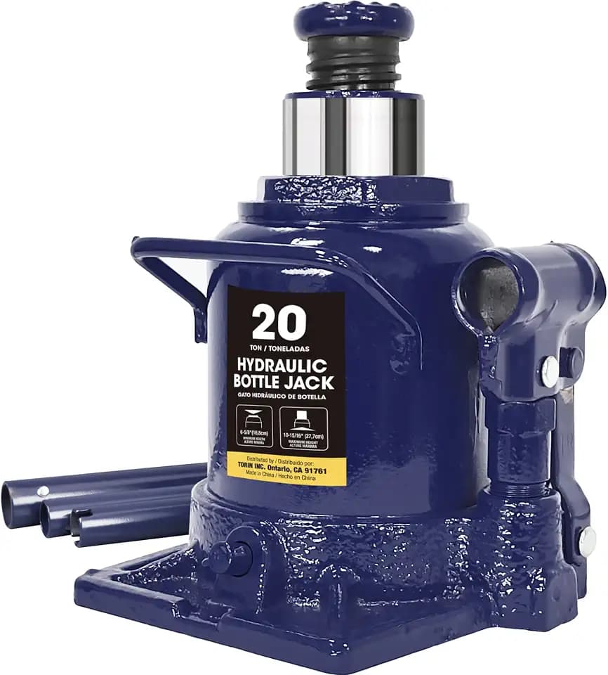 Big RED 20 Ton (40,000 LBs) Torin Hydraulic Stubby Low Profile Car Bottle Jack for Auto Repair and House Lift, Blue, AT92007AU