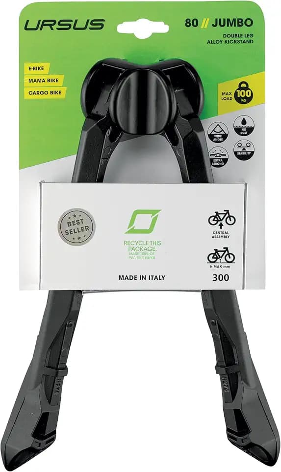 Ursus Jumbo 28 Double Leg Stand 300 mm with Plate and Screw Black