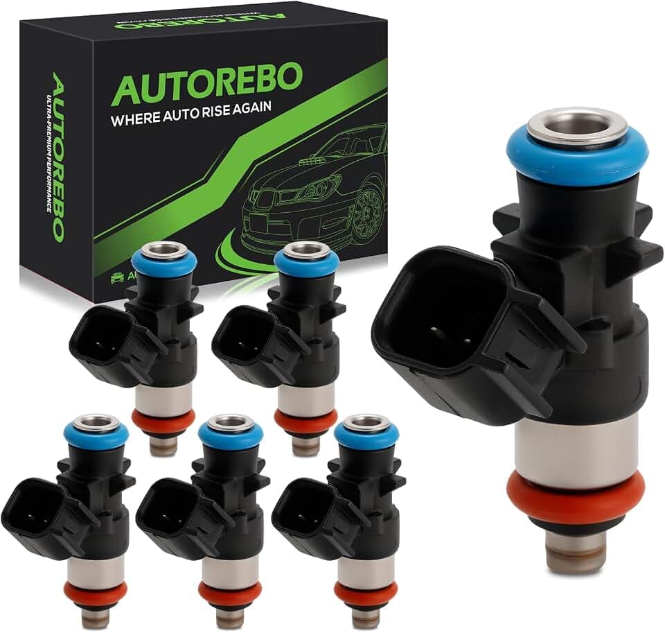 Fuel Injectors Set of 6 Compatible with Jeep Cherokee V6 3.2L GAS 2014/2015/2016/2017# Replace parts FJ1267 0280158313 04627794AA 4627794AA 280158313