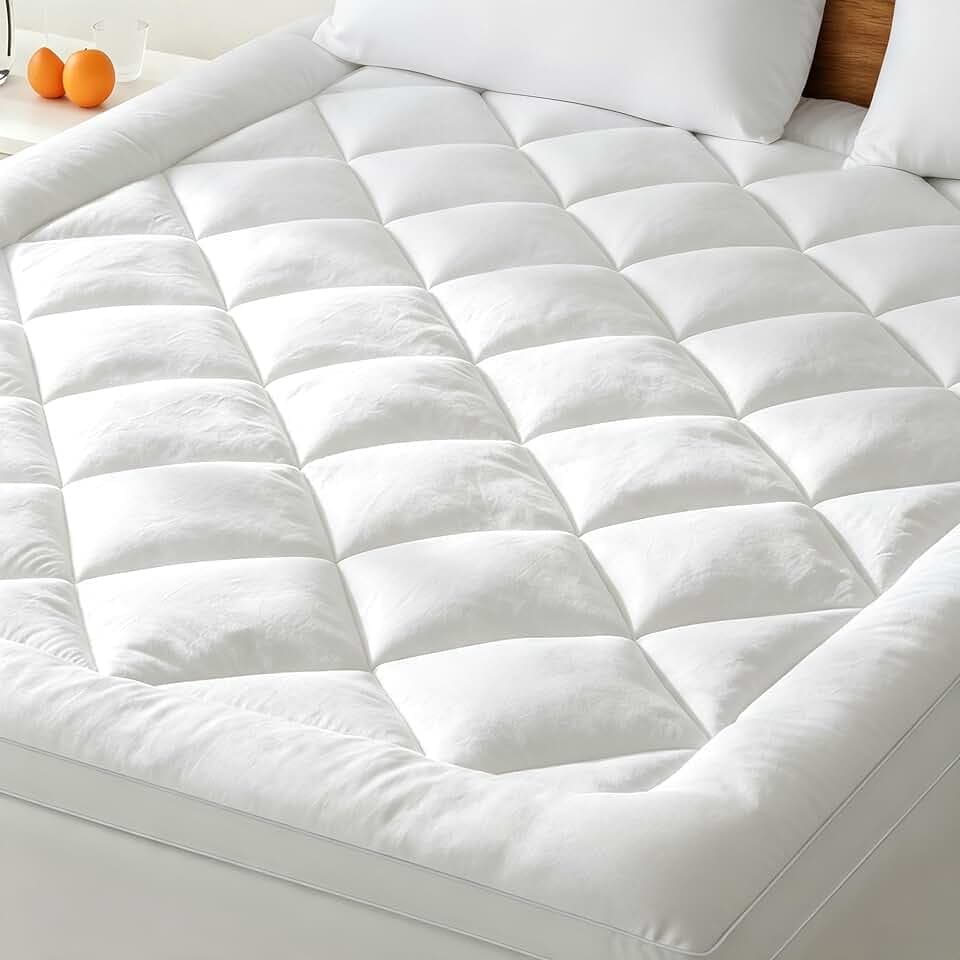BedStory Matratzen Topper 90 x 200 cm Weiß, 800gsm Ultraweich Matratzentopper mit tiefen Taschen, maschinenwaschbarer Matratzenschoner, geeignet für Matratzen mit Einer Dicke von bis zu 40 cm