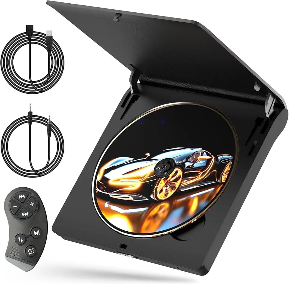 CD Player für Auto mit USB-Anschluss - Homlab Universal CD Laufwerk für Auto PKW LKW mit 1M USB-Verlängerungskabel, Externes CD Laufwerk für Laptop, PC, Fernseher, kompatibel mit Android Autoradio