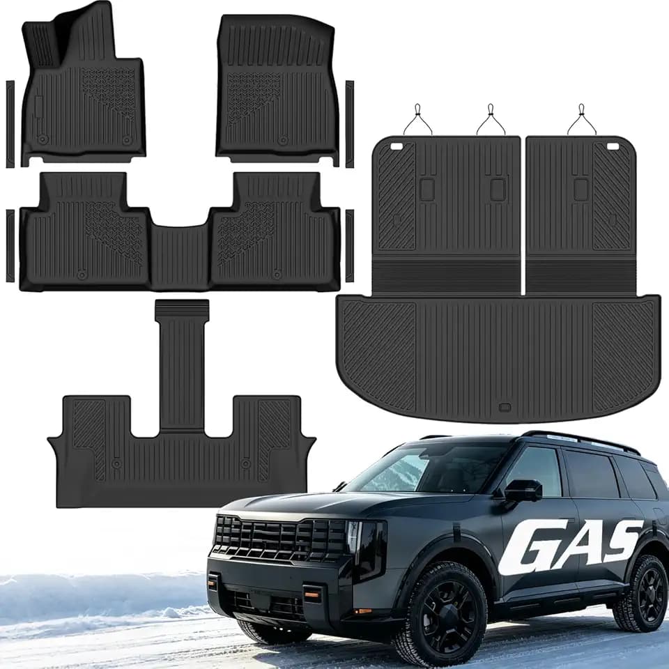 Floor Mats for Kia Telluride 2027(Only Gas 7/8 Seats) Full Set