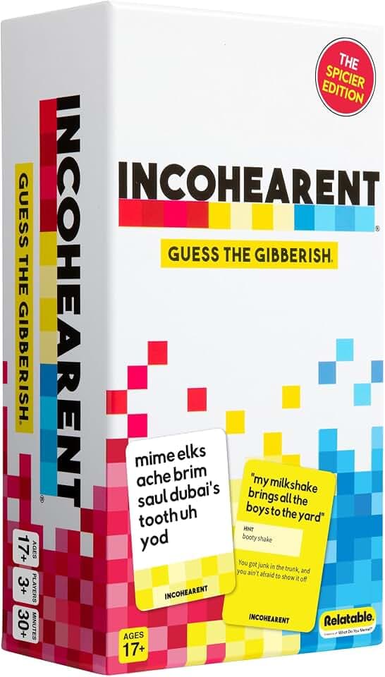 Incohearent, The Guess the Gibberish Party Game by Relatable
