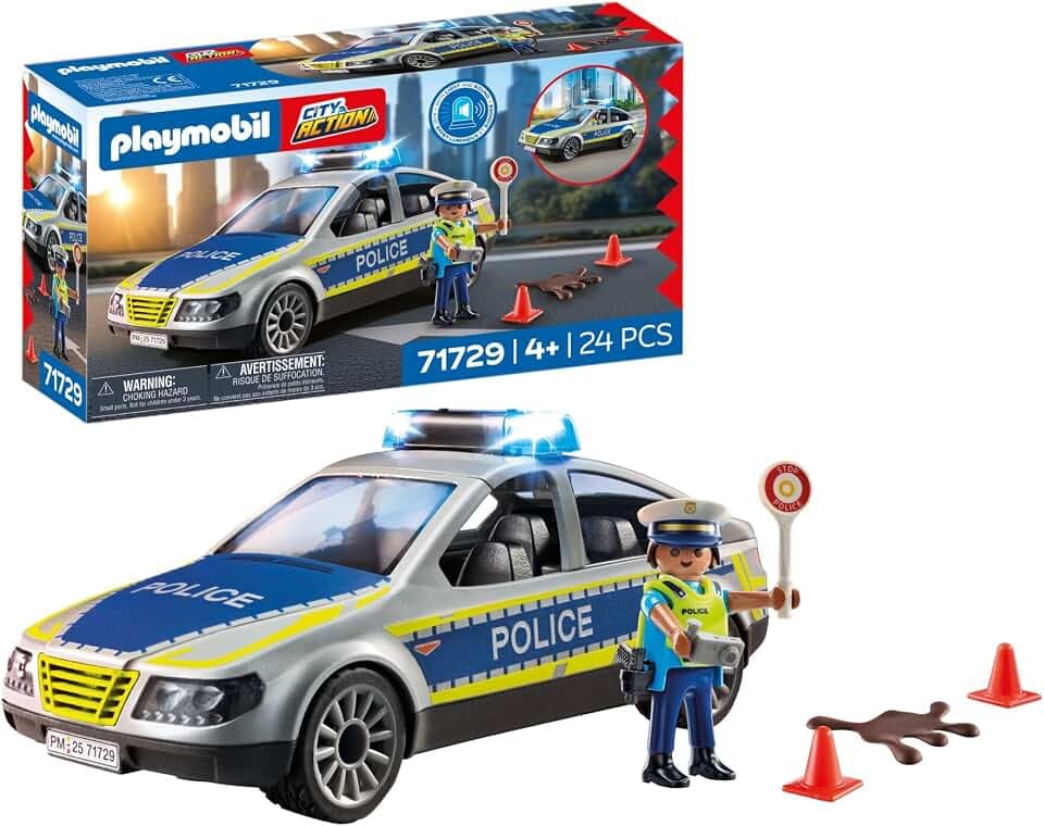 PLAYMOBIL | City Action | Polizei Streifenwagen | Mit Einer Polizei-Figur | Auto mit Blaulicht | Für Kinder ab 4 Jahren | 71729