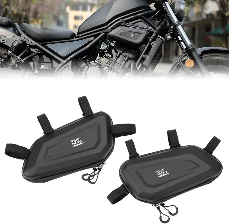 KEMIMOTO Motorcycle Side Bag EVA Hard Shell Tool Bags 2.5Lx2