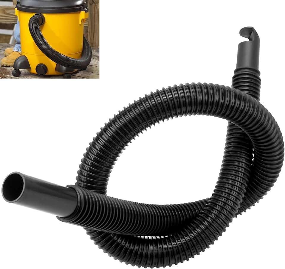 9196300 Replacement Hose for Sh-op Vac, 1.25" x 4 Ft Flexible Wet/Dry Vacuum Hose, Durable Vinyl Universal Replacement Hose for Sh-op Vacuums
