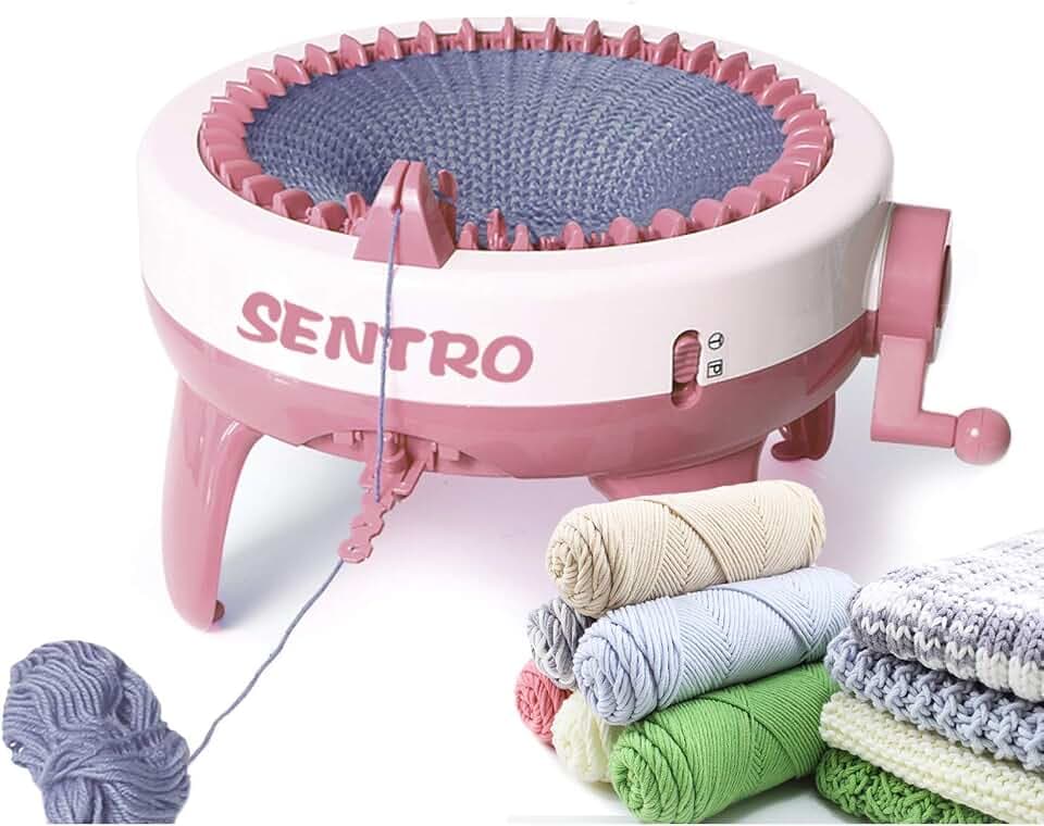 FYGAIN SENTRO Knitting Machine 40 Needles, Automatic Circular Knitting Crochet Machine for Kids/Adults