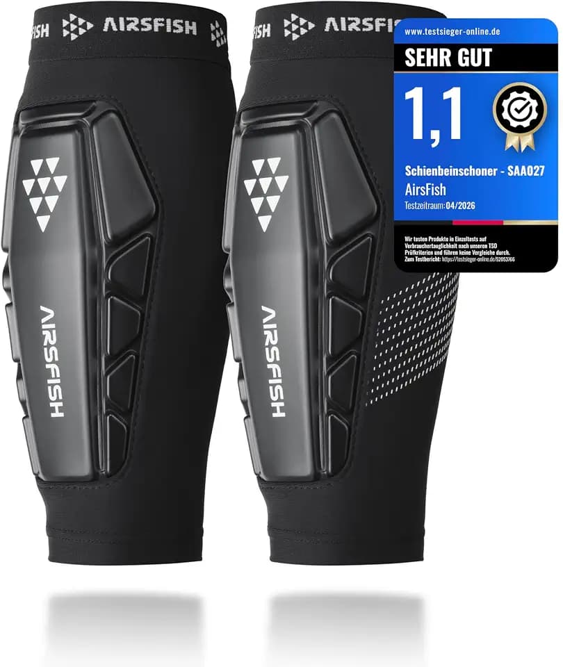 Schienbeinschoner Kinder Fußball, Ultra-leichte Fußballausrüstung für Jungen & Mädchen, mit PU Shock Core & Silikon-Grip, atmungsaktiv, Bitte Größentabelle beachten