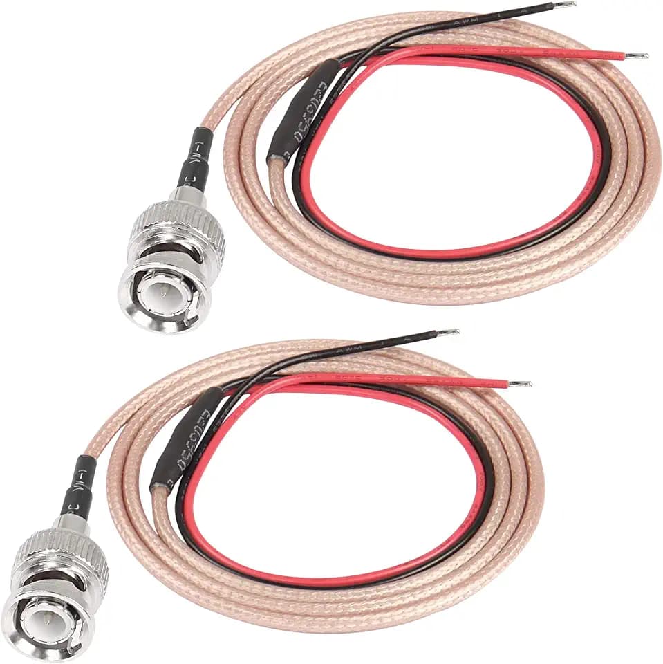 XMSJSIY BNC Male Pigtail Cable Bare Wire RG316 Coaxial Coax Antenna-2PCS