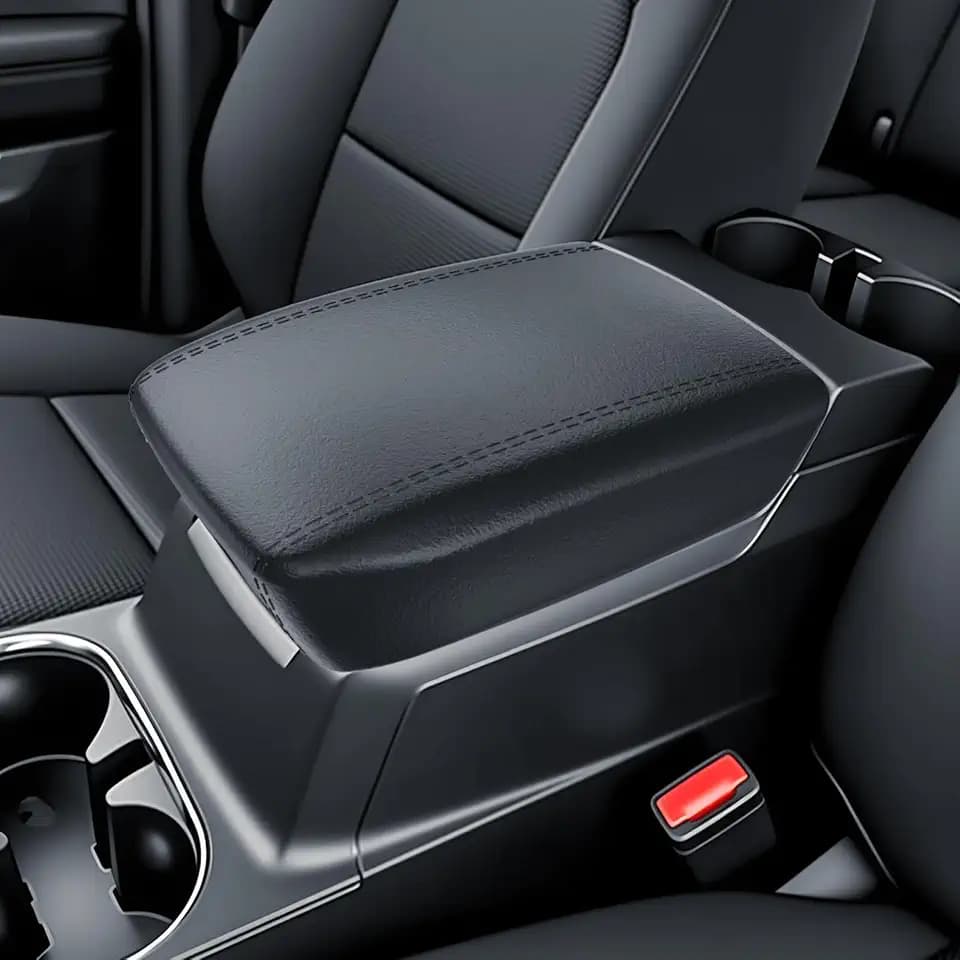 BIBIBO for 2025 2026 Colorado Center Console Cover 2023-2025 2026 Chevy Colorado/2024-2026 GMC Canyon Silicone Arm Rest Cover with Hidden Storage Box 2025 Colorado Armrest Secret Compartment