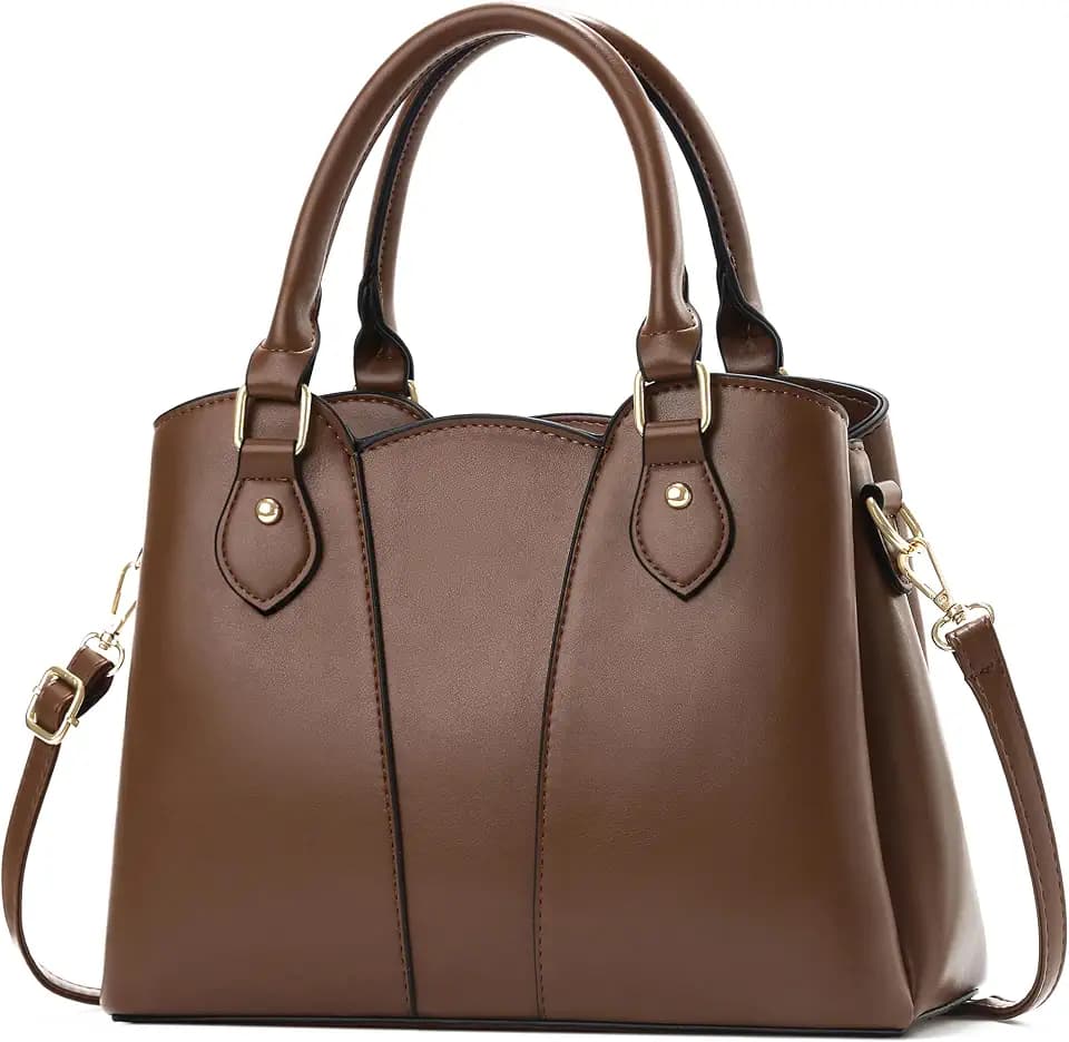 Purses for Women Vegan Leather Crossbody Purse Women's Tote Handbags with Zipper Top-handle Satchel with Strap