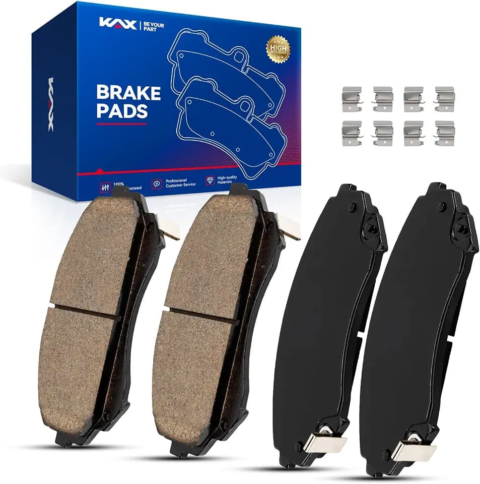 KAX Ceramic Brake Pads Front for Cadillac CTS 2009-2014 3.6L, Cadillac CTS 2010-2014 3.0L, Cadillac CTS 2008, Low Noise & Low Dust, Set of 4