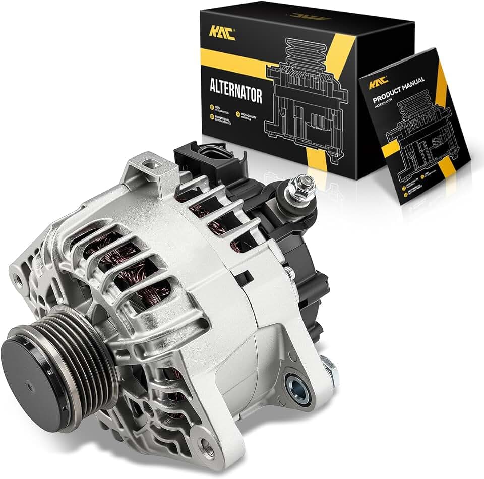 KAC Alternator Compatible With Hyundai for 2012-2016 Soul 1.6L 2014-2017 Rio 2013-2017 Veloster Turbocharged 2014-2016 Forte5/Forte Koup 1.6L (Valeo Unit; 110 Amp) 11609N 12V CW 6-Groove Pulley