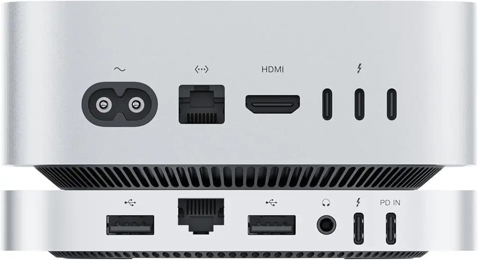 Mate Mini-B 2TB for Mac mini M4 Dock, 80Gbps USB-C Aluminum Alloy Stand with M.2 PCIe SSD Slot (Pre-Installed 2TB NVMe, Expandable up to 8TB, 2.5G LAN, USB-A 3.0, SD4.0, Silver)