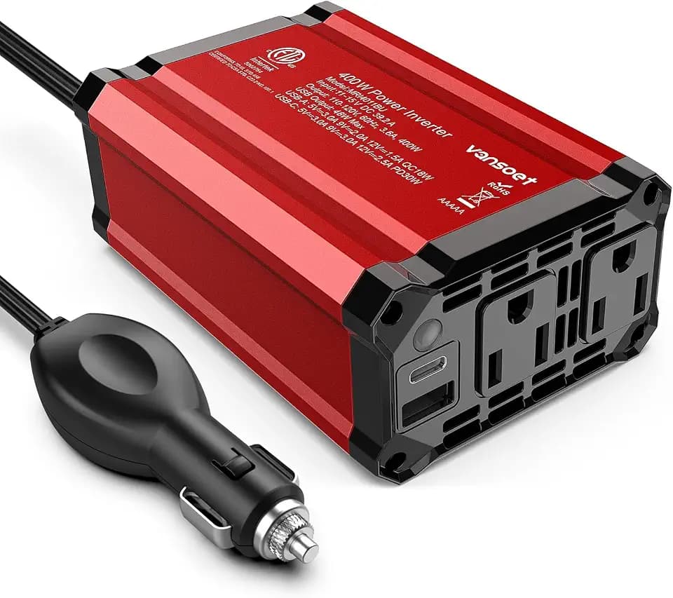 400W Car Power Inverter for Vehicles DC 12V to AC 110V Inverter