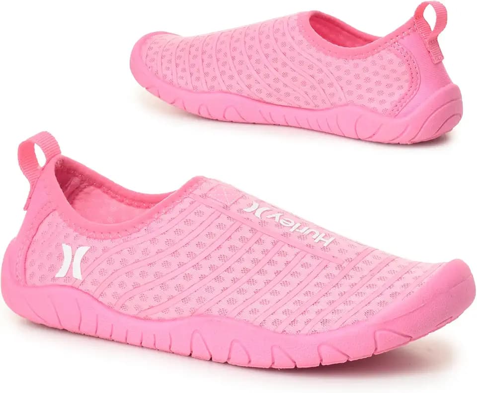 Hurley Kids Water Shoes Quick-Dry Breathable Slip-On Aqua Socks for Boys and Girls with Flexible Sole for Beach, Pool, Splash Pad & Summer Outdoor Play, for Little and Big Kids