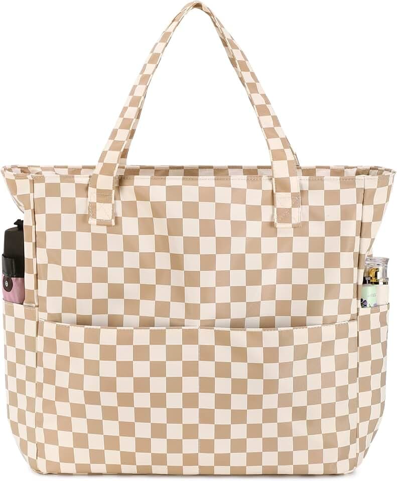 Bluboon Waterproof Beach Tote Pool Bags for Women Ladies Extra Large Carry On Bag With Wet Compartment for Weekender Travel
