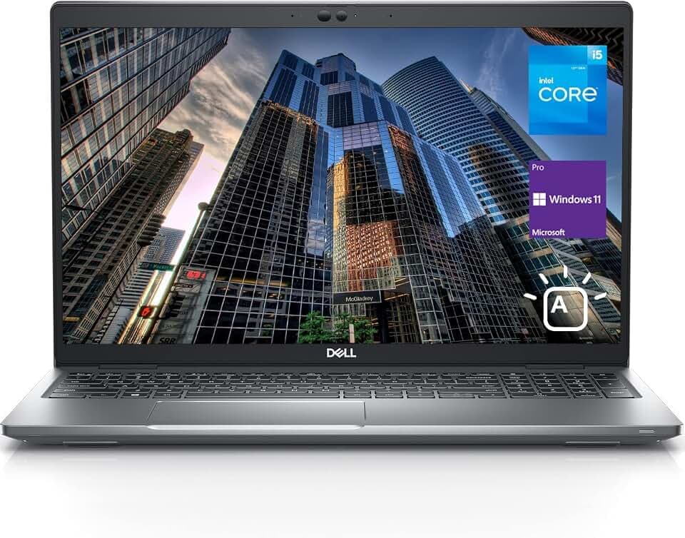 Dell Latitude 5530 Business Laptop, 15.6" FHD Display, 12th Gen Intel Core i5-1235U, 16GB RAM, 512GB SSD, Webcam, HDMI, Thunderbolt 4, Backlit Keyboard, Wi-Fi 6, Windows 11 Pro, Silver