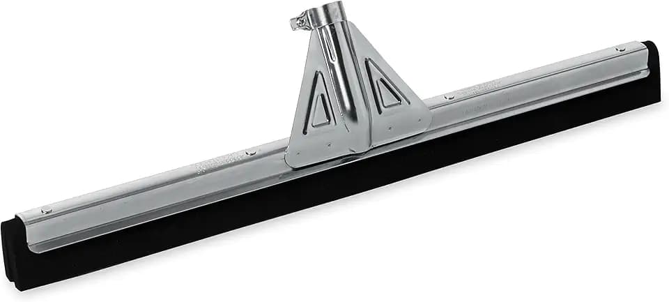 Rubbermaid Commercial Products Heavy-Duty Floor Squeegee, 22-inch Dual Moss, Silver/Metal, Heavy Duty Rubber Floor Scrubber for Bathroom/Garage/Tile