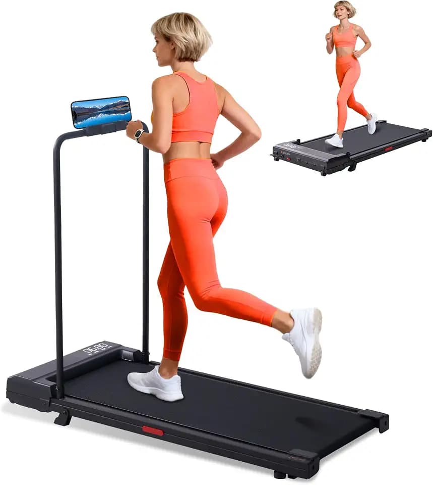 Walking Pad Treadmills with Handle Bar, Portable Small Treadmills for Home