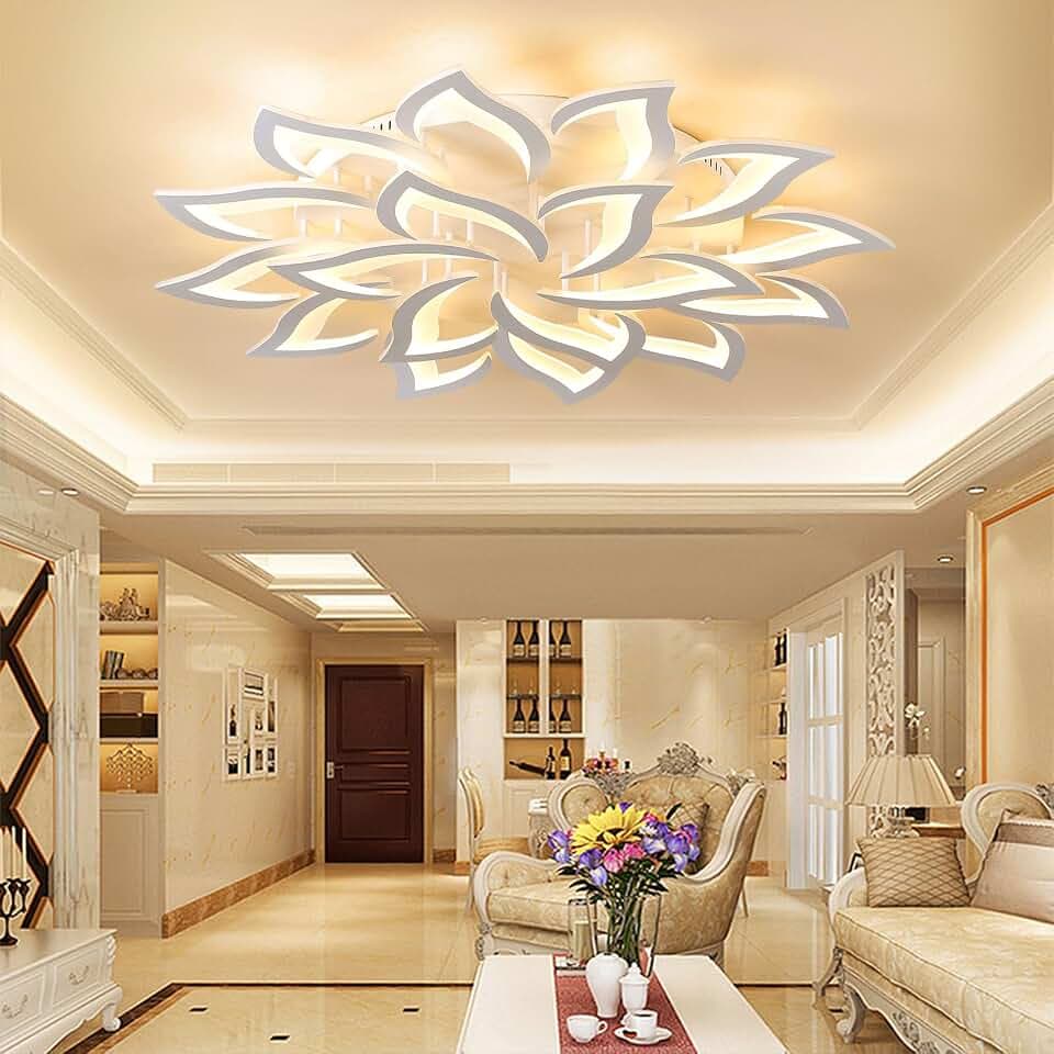 Sky angle LED Deckenleuchte Dimmbar,Wohnzimmerlampe mit Fernbedienung,Schlafzimmer Deckenlampe Moderne Deckenbeleuchtung Deckenbeleuchtung,Dimming