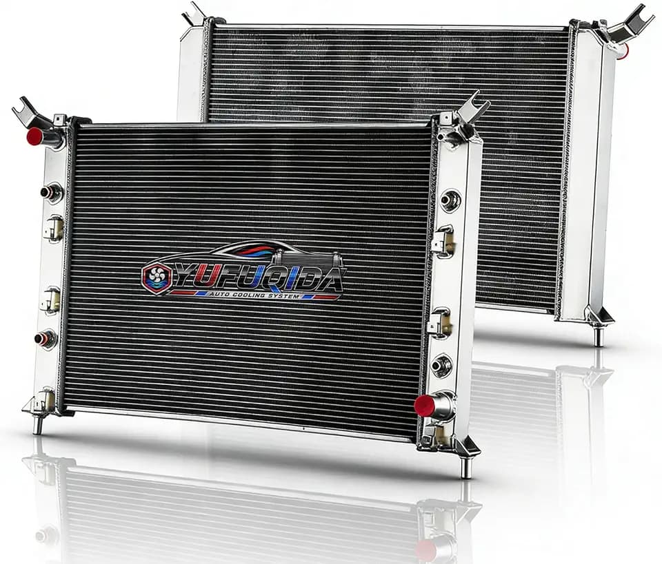 Pro 2 Row Core All Aluminium CU13301 Radiator Compatible with 2011-2019 2012 2013 2014 2015 2016 2017 Chevy Silverado/GMC Sierra 2500 3500 HD 6.0L V8 25838891 GM301056 Engine Radiators