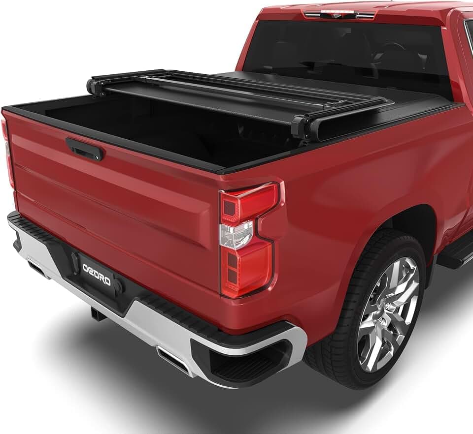 OEDRO Soft Tri-Fold Tonneau Cover for 2019-2026 Chevy Silverado 1500 5.8ft
