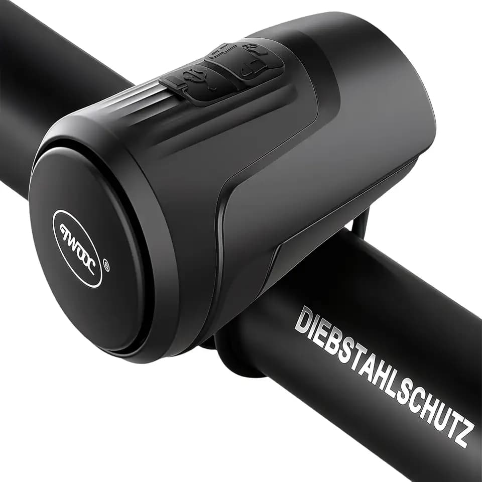 Electric Bike Bell, 125db Anti-Theft Alarm Loud Electric Bike Horn for Adults with 1 Sound Modes USB Rechargeable Battery Waterproof Bicycle Horn for MTB/BMX/Scooter/Road Cycling