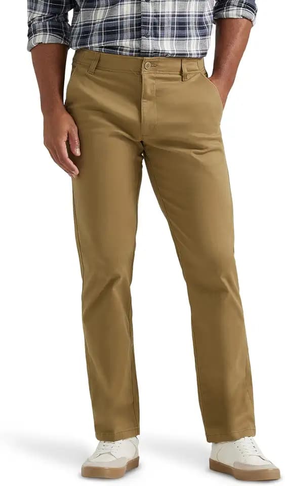 Lee Men's Extreme Motion Flat Front Regular Straight Pant