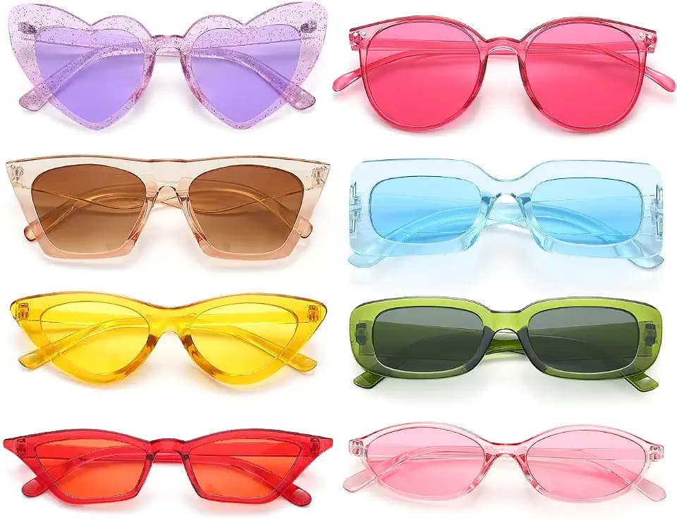 Party Sunglasses Bulk Funky Glasses Party Favor for Women 8/12Pack