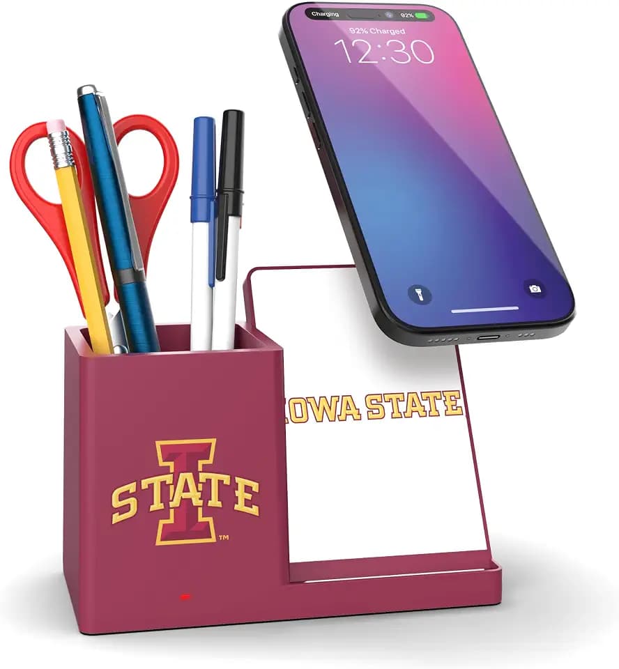 SOAR NCAA Unisex Wireless Charging Stand with Desktop Organizer