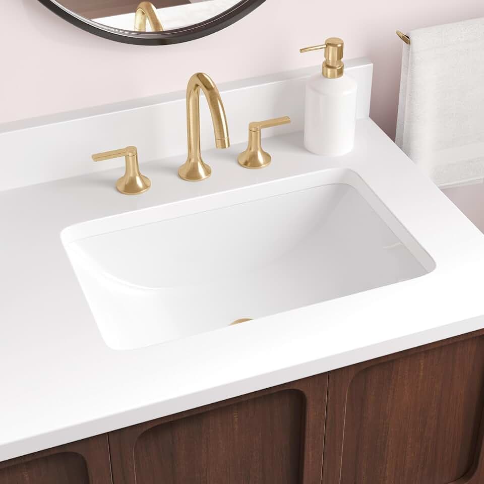 Signature Hardware 498227 Mangrove 20" Vitreous China Undermount Bathroom Sink with Overflow