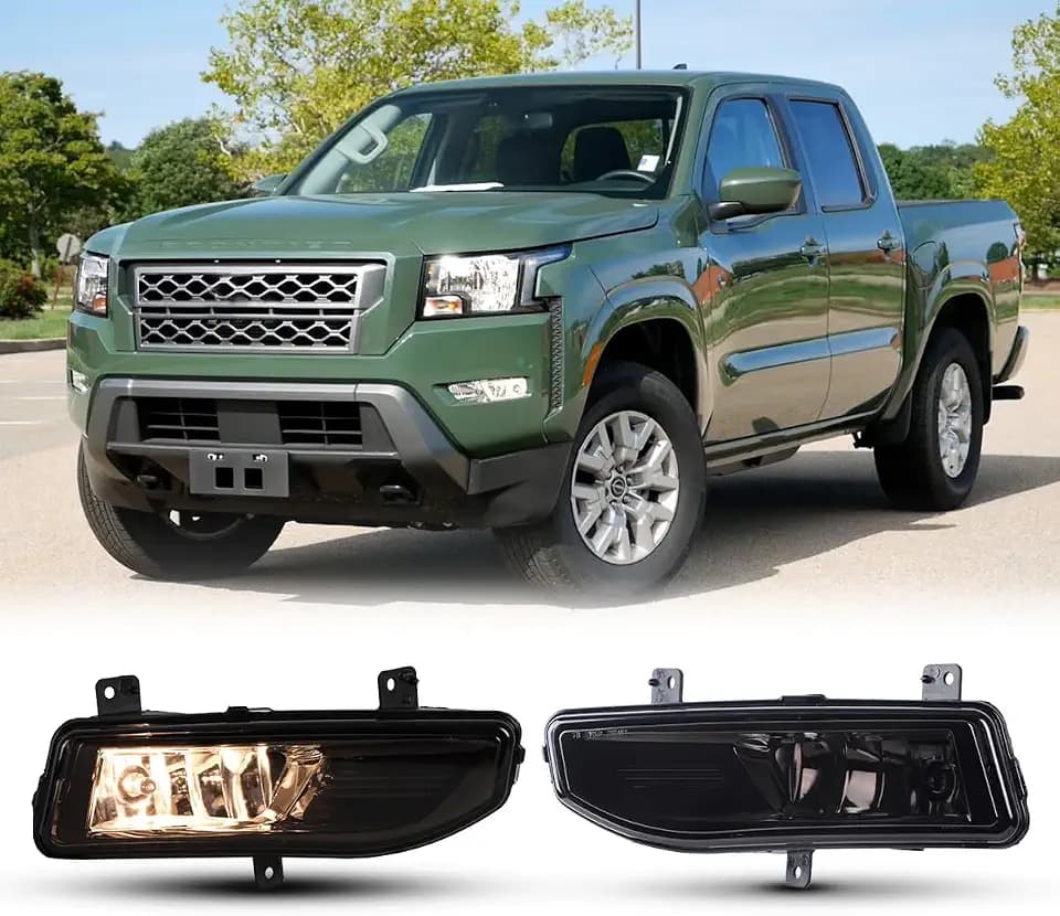 Winjet Fog Lights Lamps for Nissan Frontier 2022-2025 (ONLY Fit S and SV Models), Not Fit PRO-X, PRO-4X, MIDNIGHT EDITION AND Long Bed SV, Driving Fog Lights + Switch + Wiring Kit