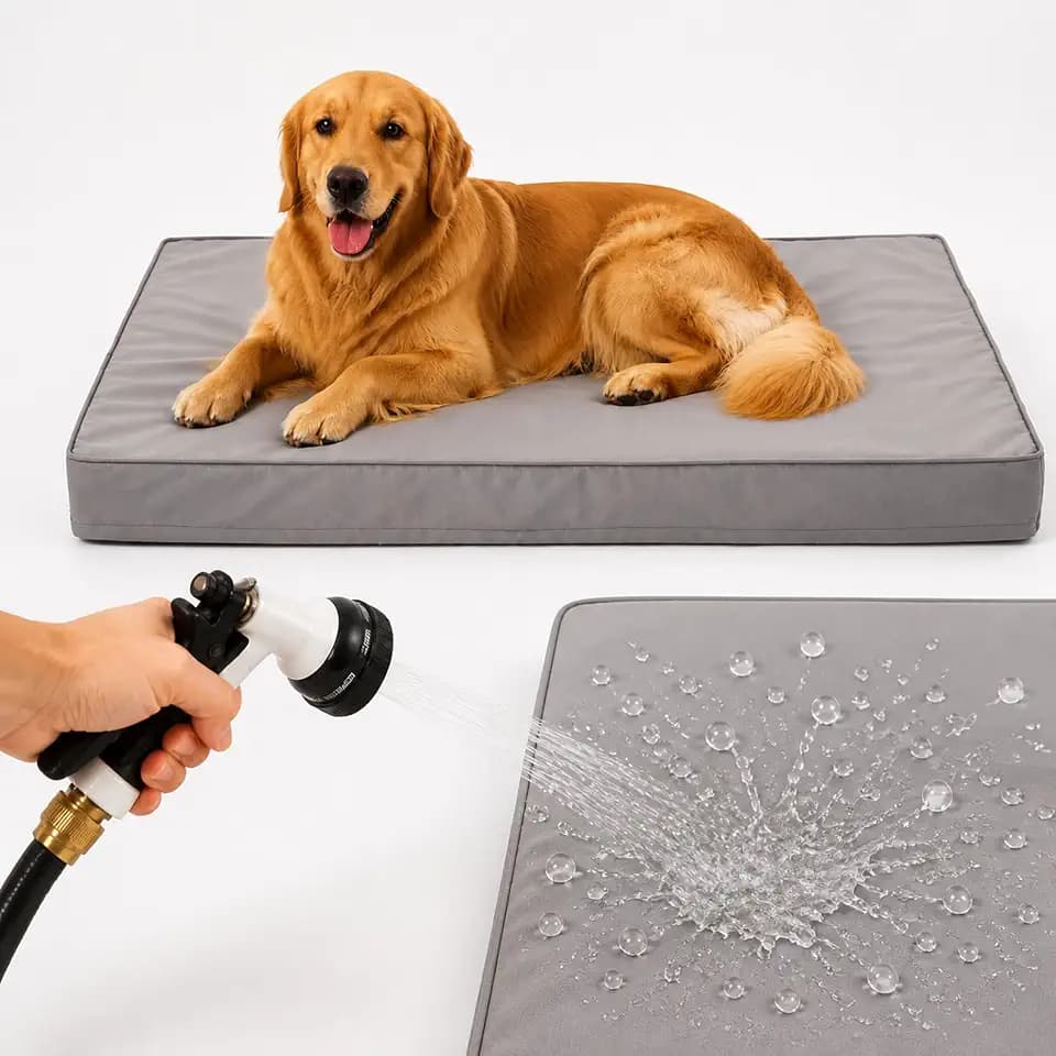 WNPETHOME Outdoor Waterproof Dog Bed Large Sized, Washable Creat Pad 42"