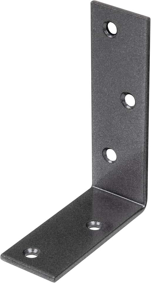 Alberts 822811 DURAVIS® Balkenwinkel | ungleichschenklig | schwarzdiamant duplexbeschichtet | Größe 75 x 100 x 30 mm | 50er Set