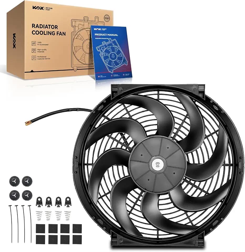 KAX 14 inch Universal Slim Fan Push Pull Electric Radiator Fan